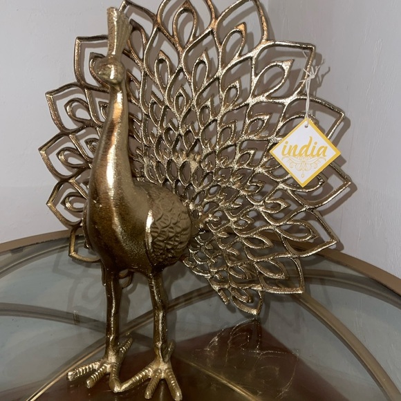 Gold India large peacock statue - Picture 4 of 6
